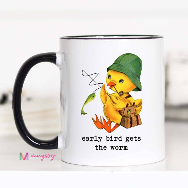 Early Bird Funny Coffee Mug, Father's Day Mug, Fathers Day: 15oz