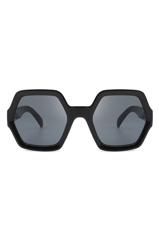 Square Oversize Geometric Hexagonal Sunglasses