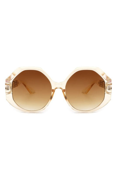 Round Circle Geometric Fashion Oversize Sunglasses