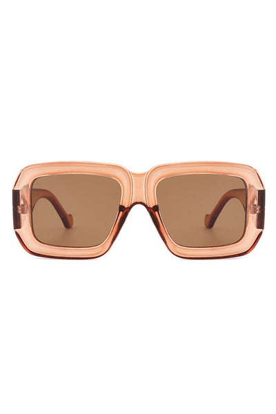 Square Retro Bold Fashion Flat Top Sunglasses