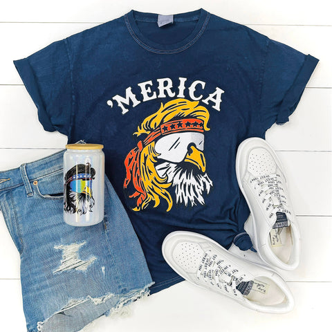 Merica Eagle Graphic Shirt, 4th of July Tee