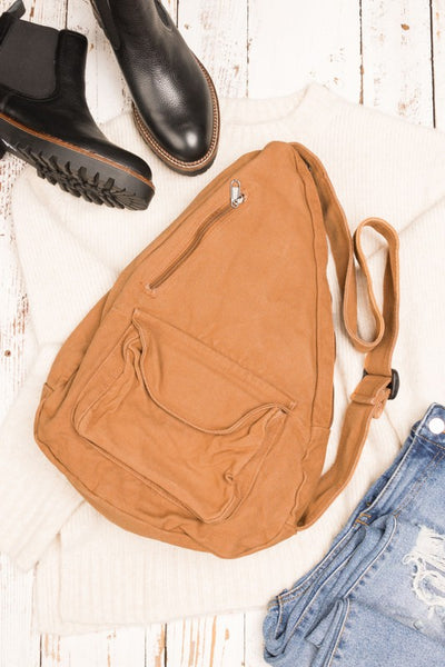 Oversized Canvas Sling Bag