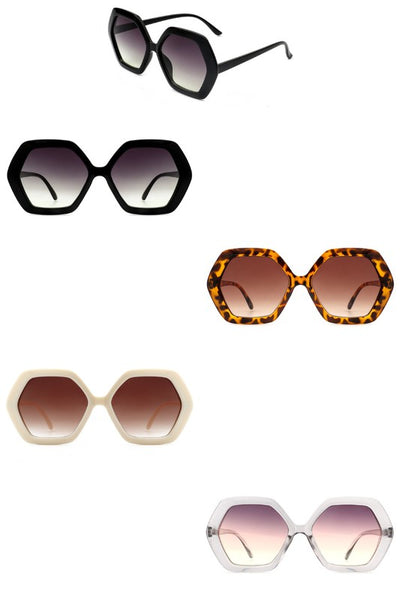 Geometric Polygon Square Fashion Sunglasses