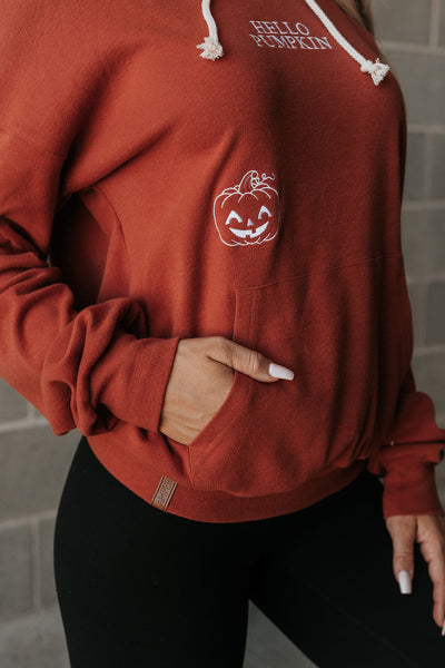 Ampersand Ave Hello Pumpkin University Hoodie - Ships 9/30/2024