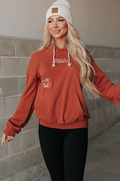 Ampersand Ave Hello Pumpkin University Hoodie - Ships 9/30/2024