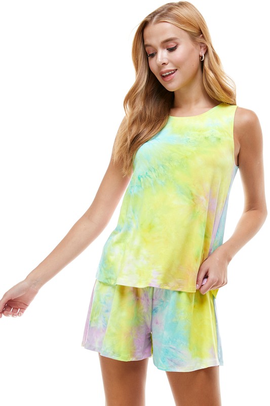 Light Blue Tie Dye Lounge Set - Ruby Rebellion