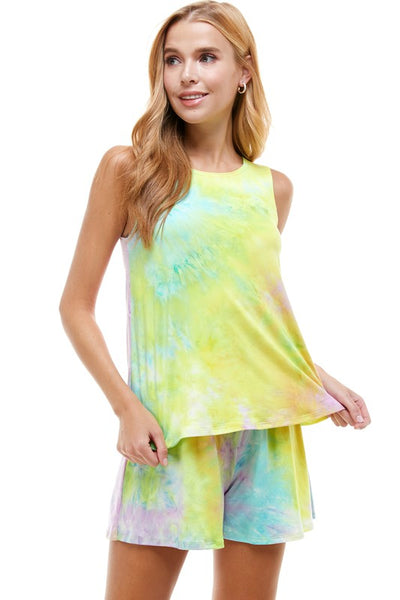 Light Blue Tie Dye Lounge Set - Ruby Rebellion