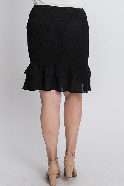 Black Smocking Skirt - Ruby Rebellion