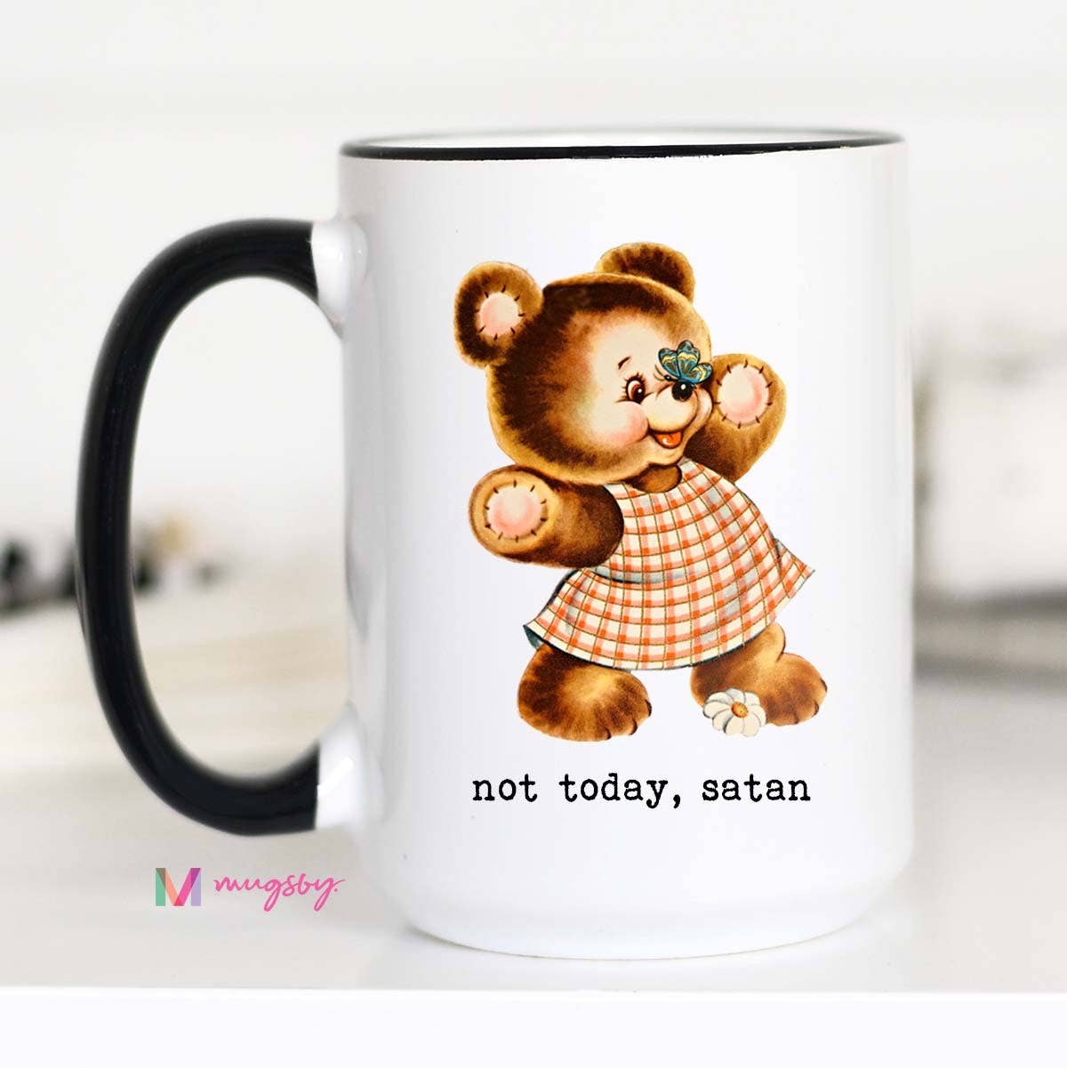 Not Today Satan Funny Coffee Mug