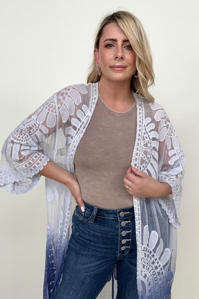 Leto Ombre Bohemian Lace Kimono