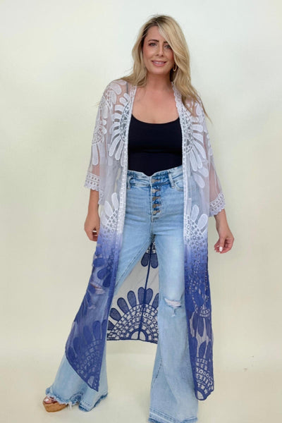 Leto Ombre Bohemian Lace Kimono