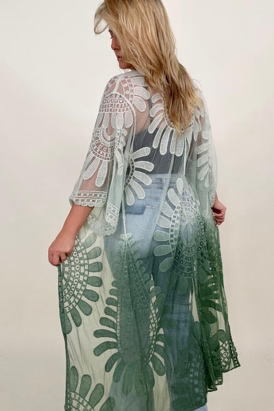 Leto Ombre Bohemian Lace Kimono